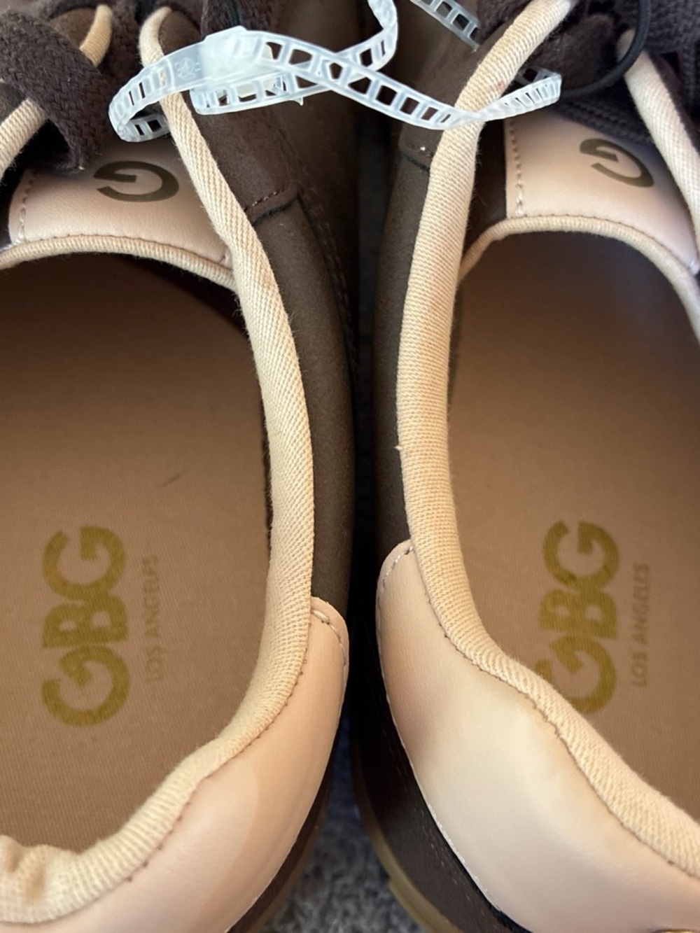 GBG Los Angeles Brown Low-Top Sneakers with Gum Sole - Picture 3 of 7